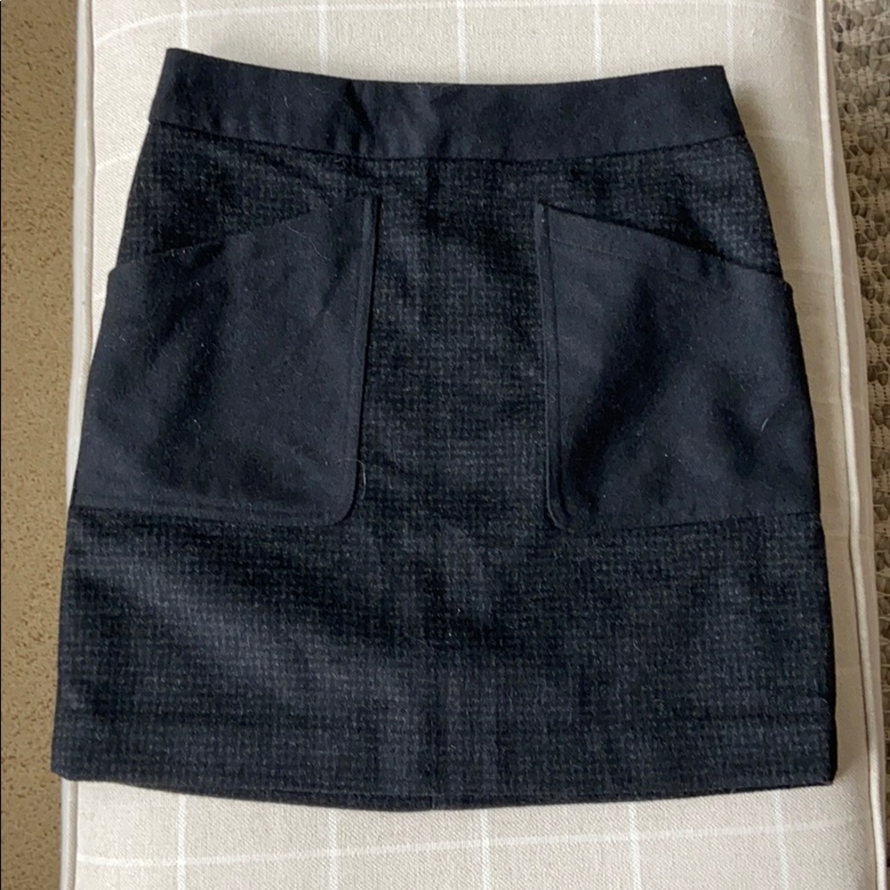 Wool blend mini skirt